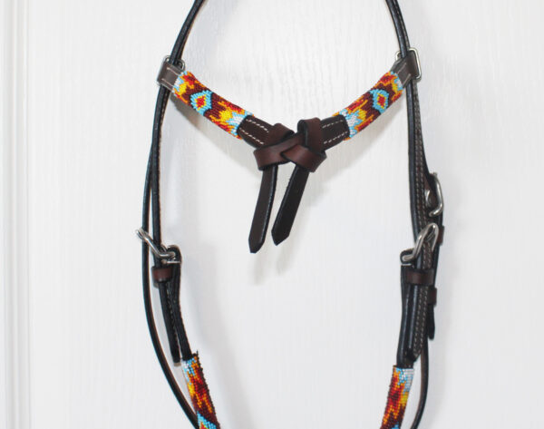 Leather Beaded Headstall