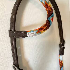 one ear leather headstall
