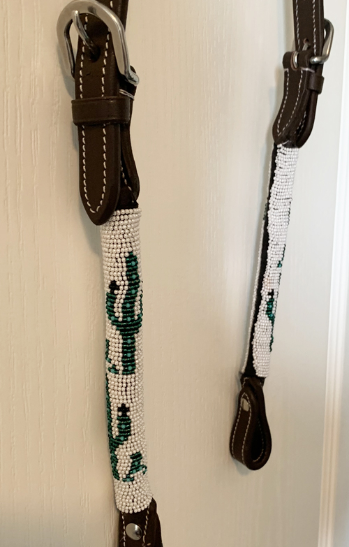 One Ear Headstall - White Cactus - Image 3