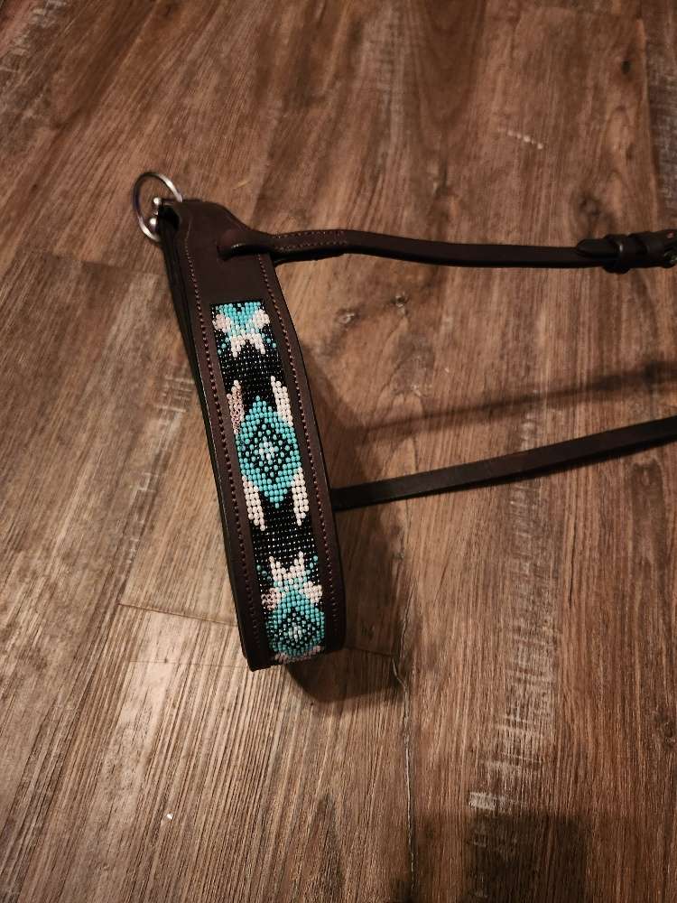 Diamonds in Turuqoise- Beaded - Noseband/Tiedown - Image 6