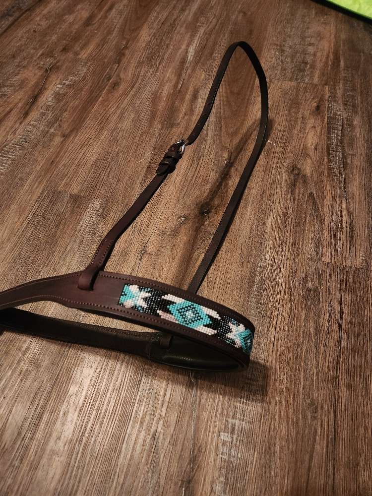 Diamonds in Turuqoise- Beaded - Noseband/Tiedown - Image 5
