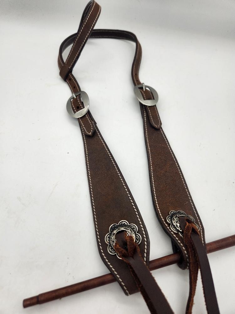 Vaquero- Chocolate Roughout - One Ear Headstall - Image 6
