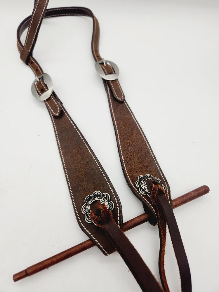 Vaquero- Chocolate Roughout - One Ear Headstall - Image 5