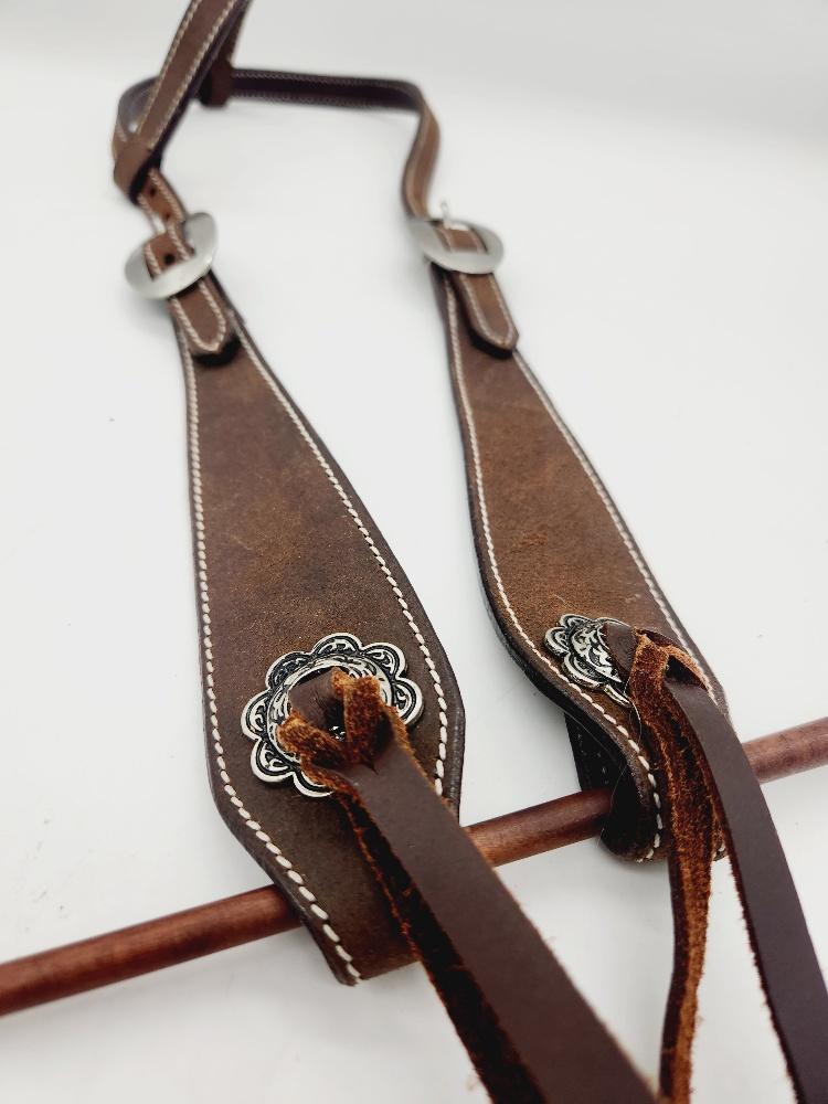 Vaquero- Chocolate Roughout - One Ear Headstall - Image 3